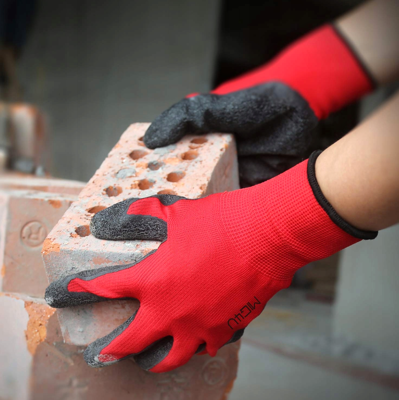 Pracovní ochranné rukavice Nakida R2001, latex, červeno-černé, vel. 9 (L)