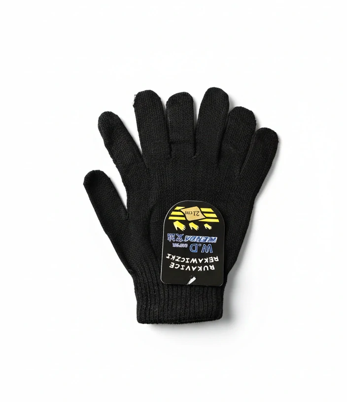 Černé rukavice W.D Super Wenda STM2010, unisex, velikost 21 cm