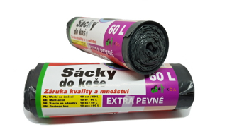 Sáčky na odpad STOPPL 60L | Extra silné | 10 ks | Černé