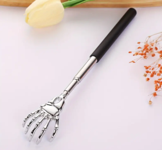 Teleskopické drbátko kostlivec 57cm - nerezová ocel, originální design