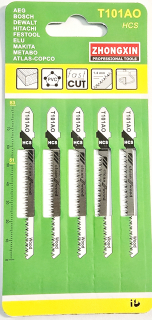 Sada pilových plátků pro přímočaré pily T101AO HCS – 5 ks (ZHONGXIN Professional Tools)