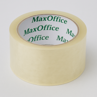 MaxOffice transparentní lepicí páska 48 mm x 66 m – pevná balicí páska univerzální 