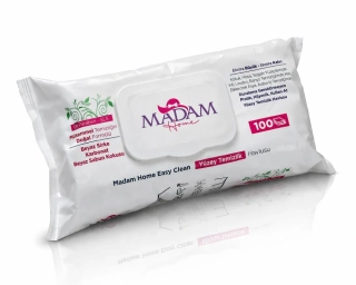 Madam Home Easy Clean Čisticí a úklidové ubrousky s bílým octem a sodou, 100 ks